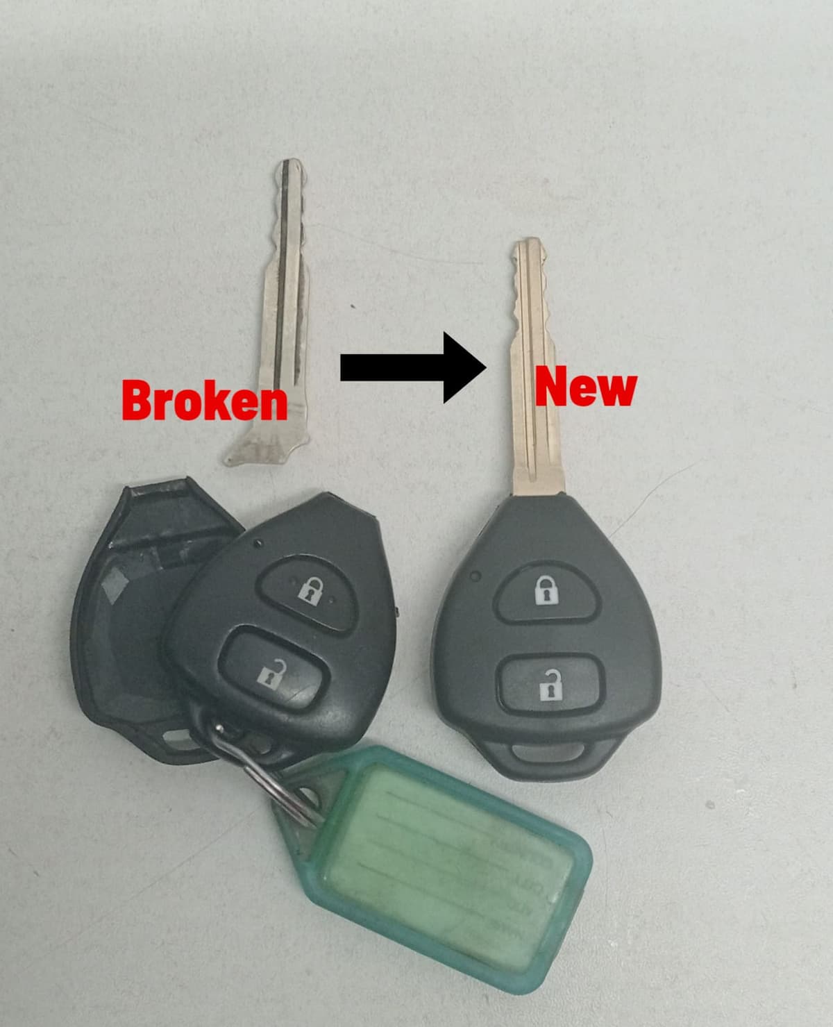 broken key shell replacement